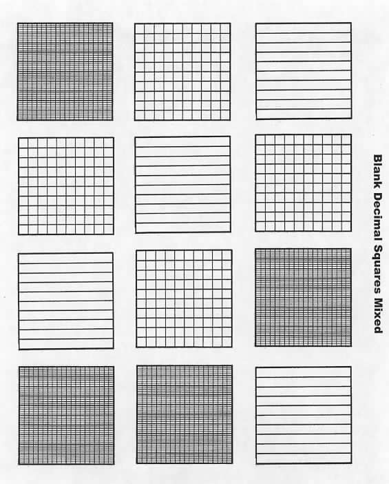 Blank Decimal Squares Mixed – Decimal Squares